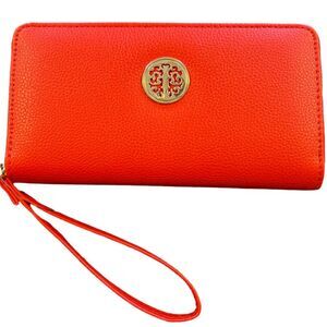 NEW Red wallet with gold accents